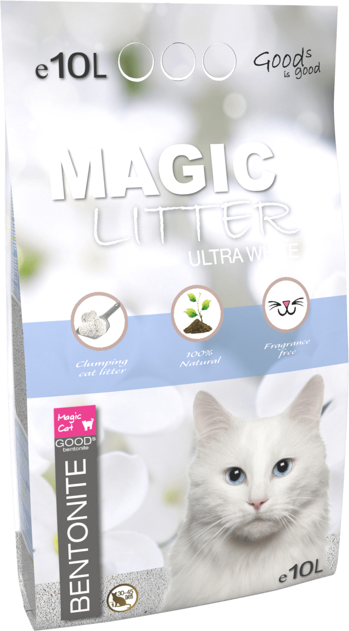 Magic Litter podstielka pre mačky Bentonite Ultra White 10 l