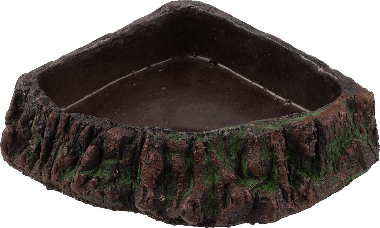 Miska Repti Planet terarijní rohová tmavá 15×15×4cm