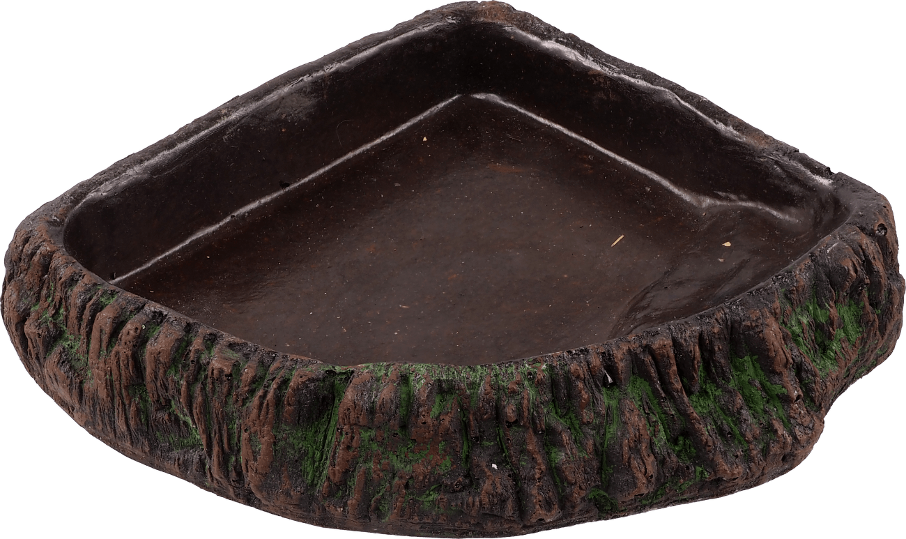 Miska Repti Planet terarijní rohová tmavá 18,5×19×4cm