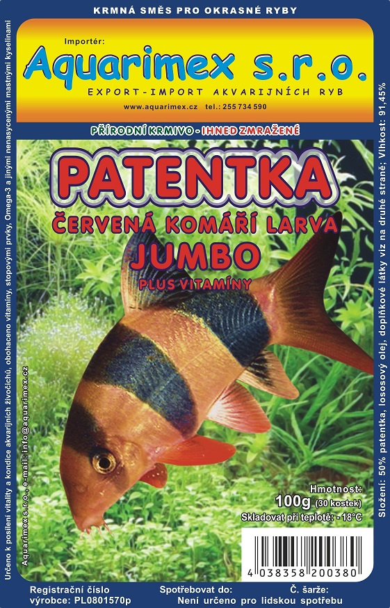 Aqua Červená komária larva (Patentka)mrazené 500 g
