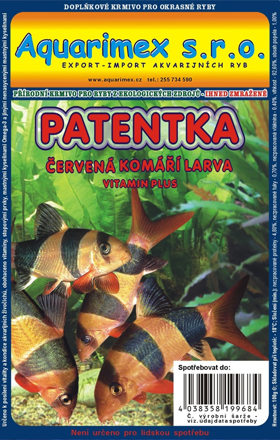 Aqua Červená komária larva (Patentka)mrazené 500 g