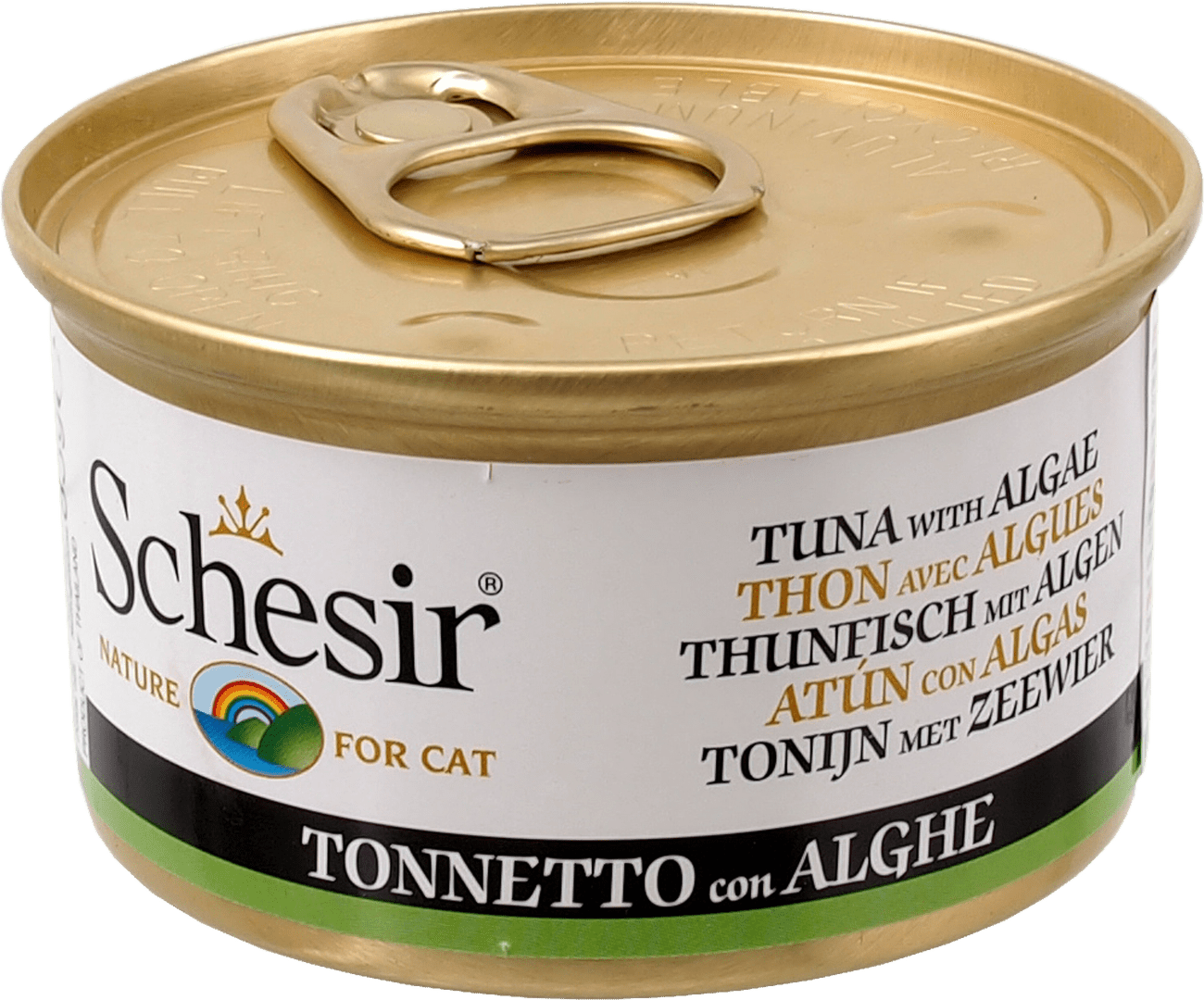 Konzerva SCHESIR Cat tuniak+morska riasa v zele 85g