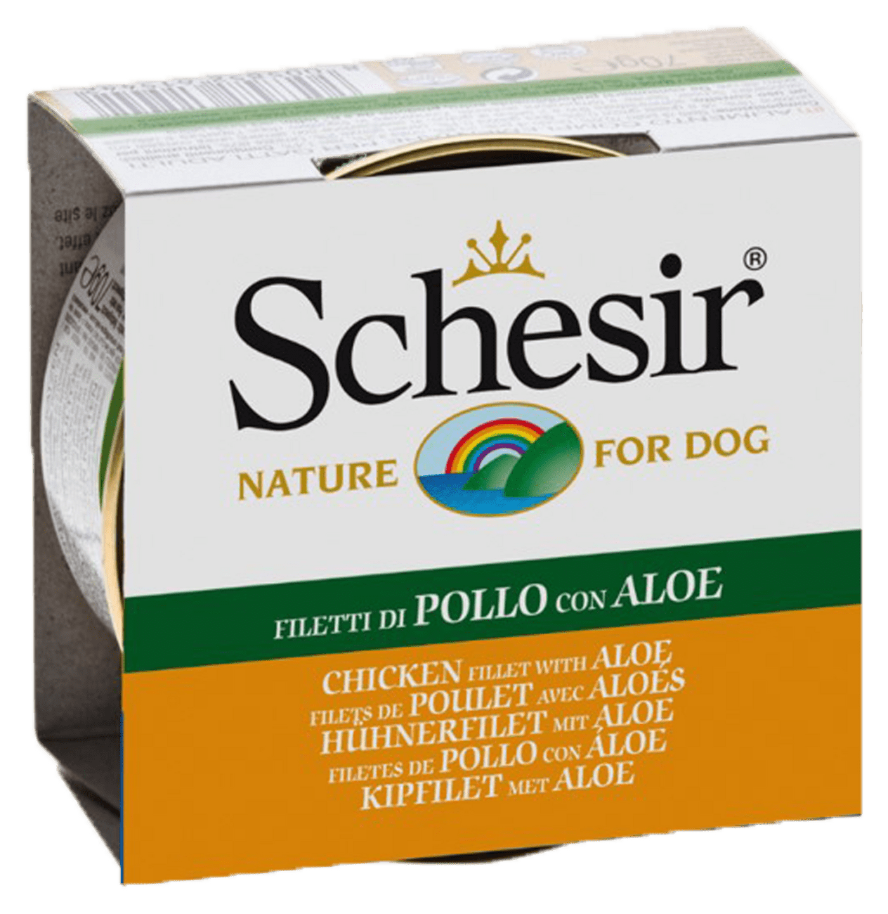 Konzerva SCHESIR Dog kuracie+Aloe v zele 150g