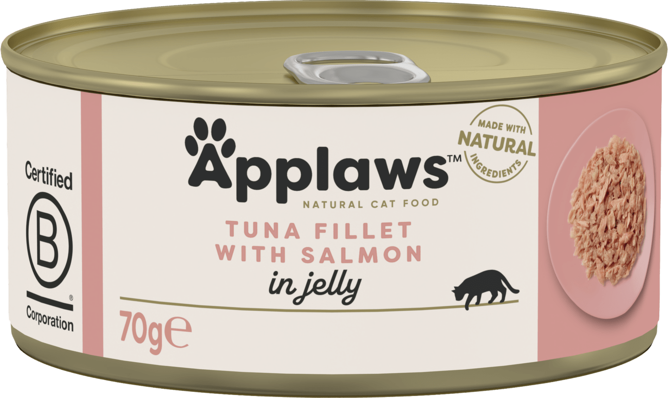Konzerva Applaws Cat Tin Tuna Fillet with Salmon in Jelly 70 g