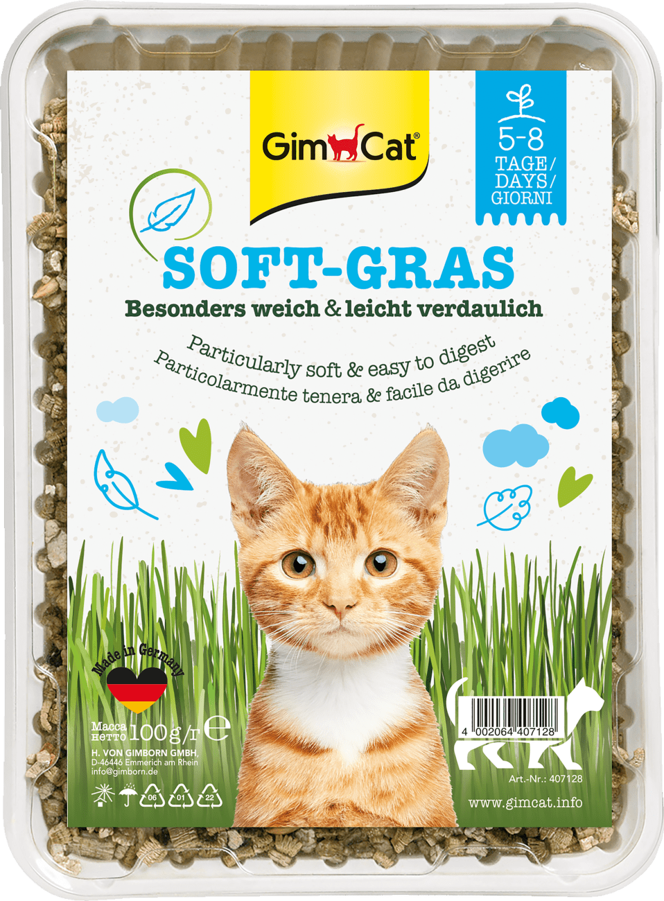Kočičí tráva GimCat Soft-Grass 100 g