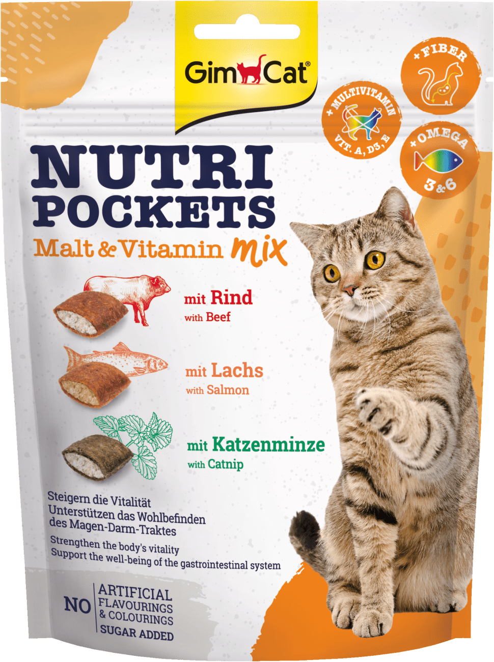 Pochoutky GimCat Nutri Pockets Malt & Vitamin Mix 150 g