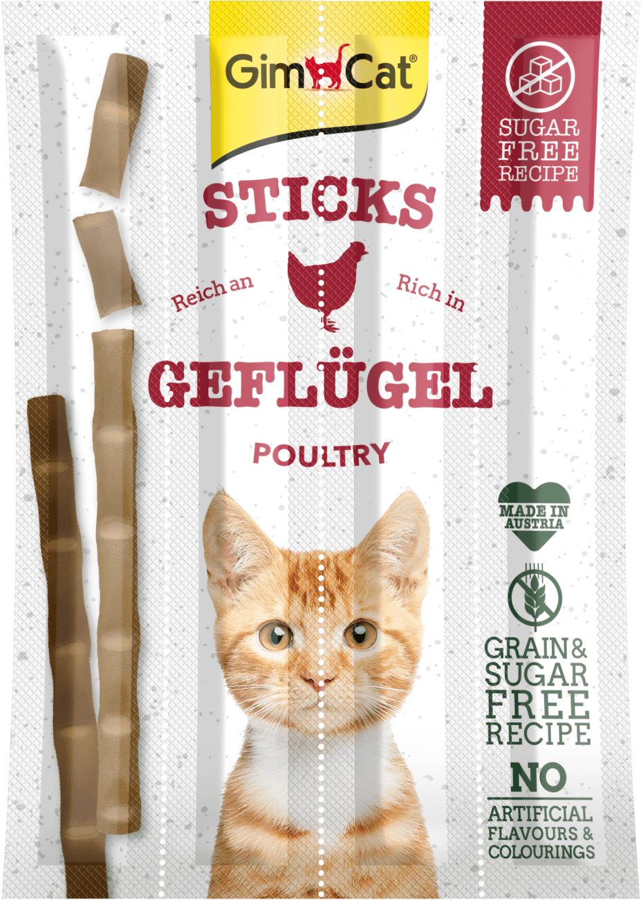 Tyčinky GimCat Sticks drůbeží 4 ks