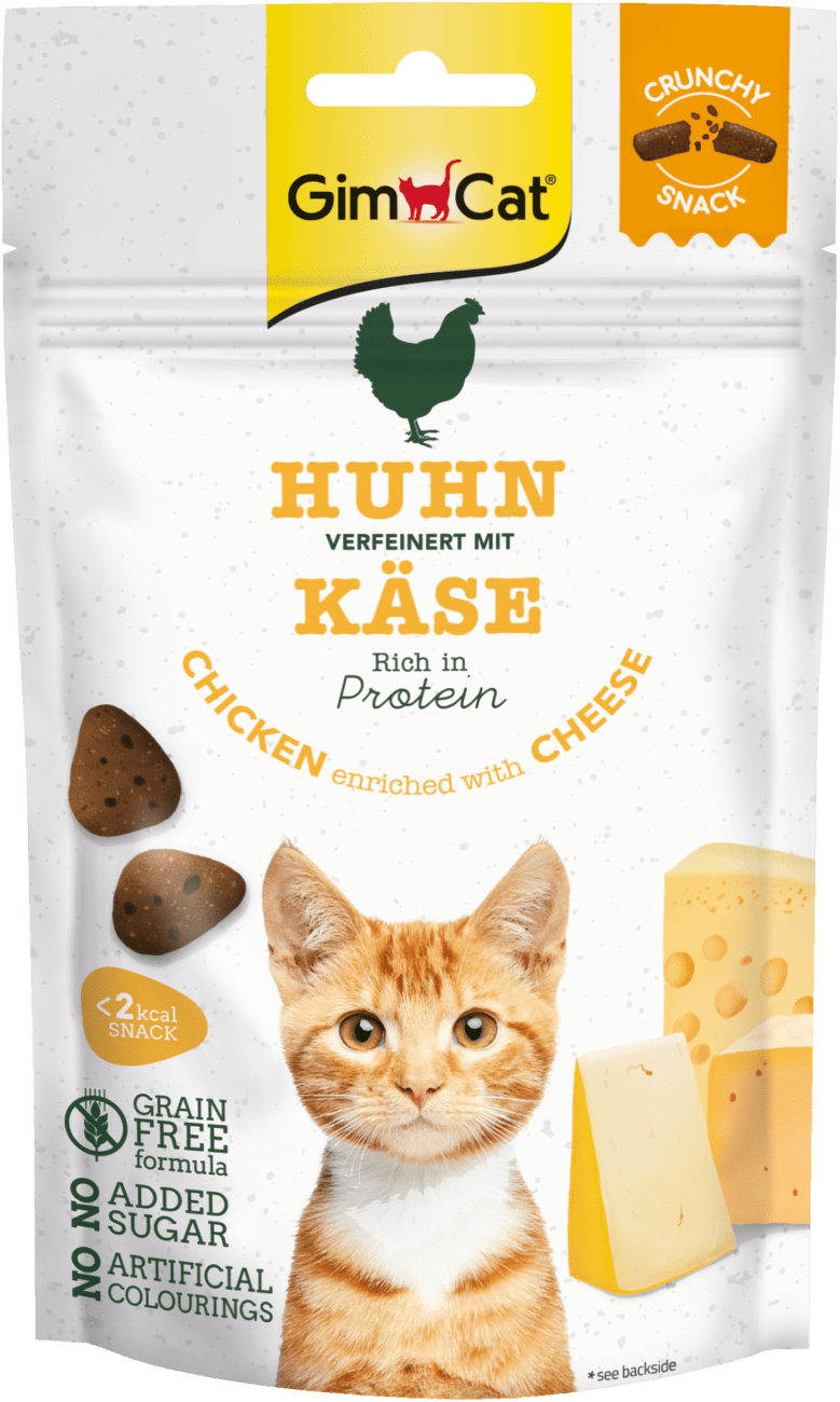 Pochoutky GimCat Crunchy Snacks kuře se sýrem 50 g