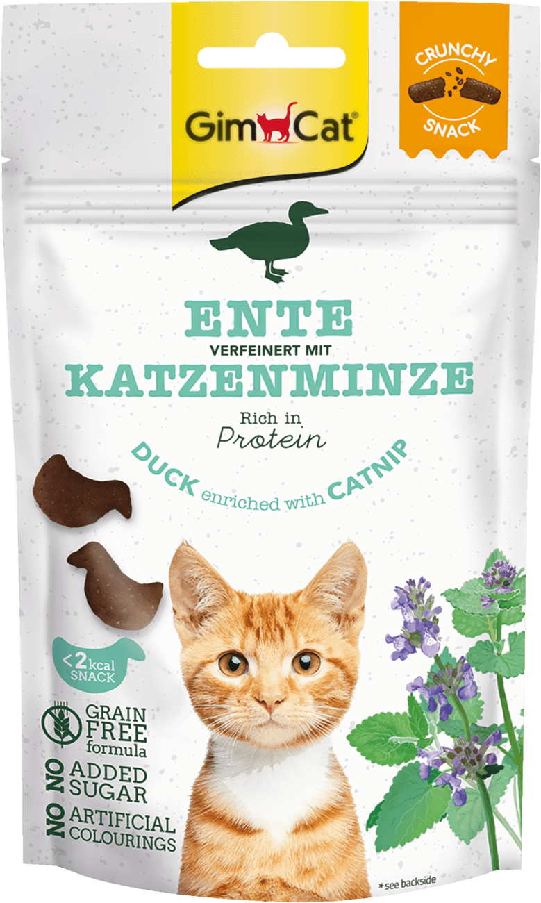 Pochoutky GimCat Crunchy Snacks kachna s catnipem 50 g