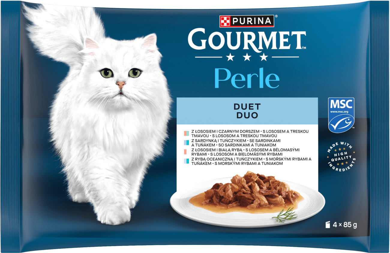 Gourmet Perle multipack DUO rybie 4×85 g