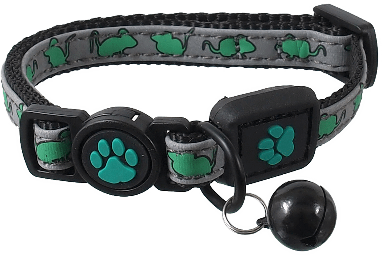 Obojek Active Cat Reflective XXS limetka 1x16-22cm
