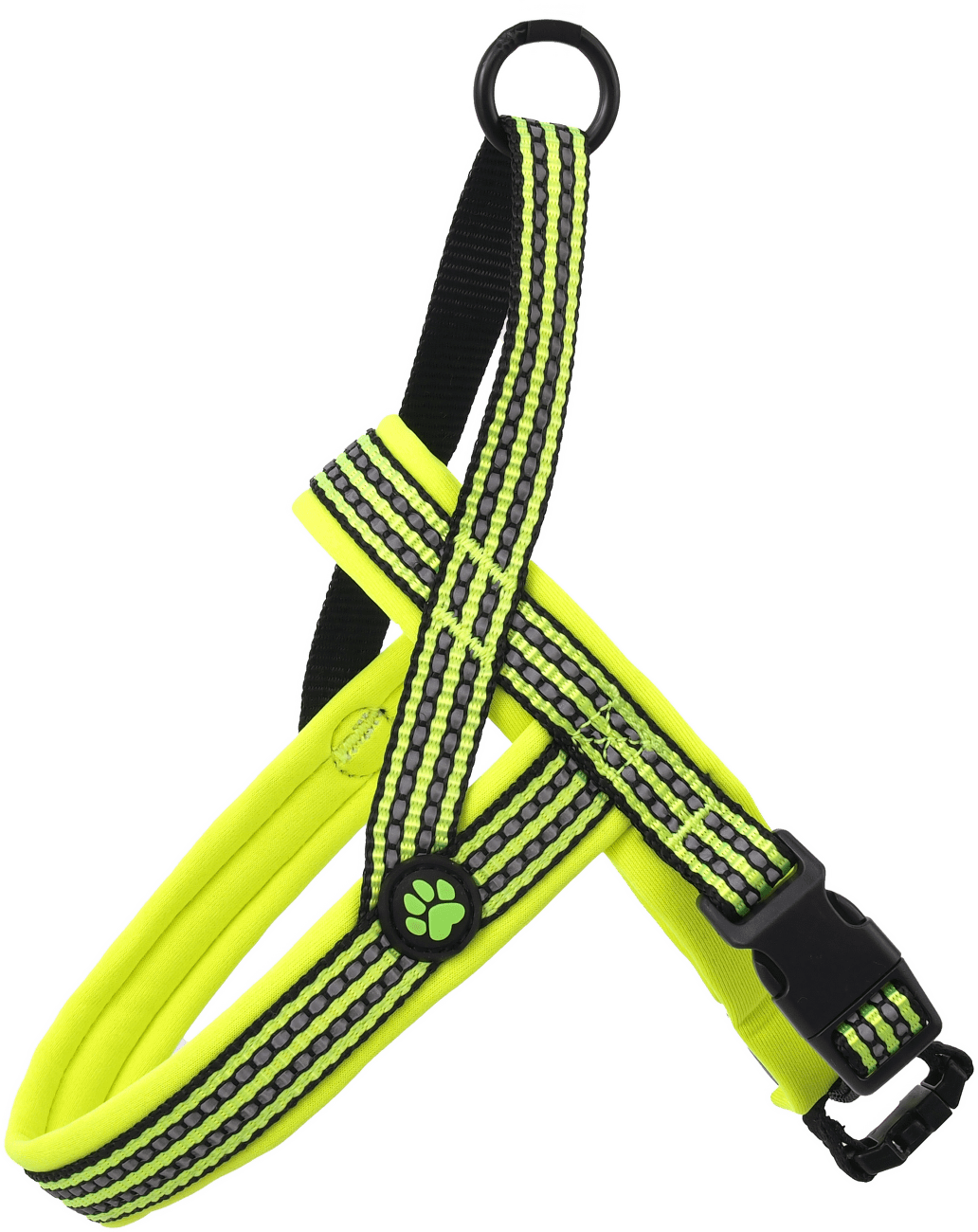 Postroj Active Dog Neoprene S/M limetka 2x52-60cm