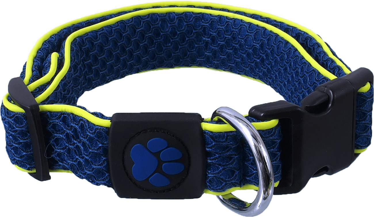 Obojek Active Dog Mellow S tm. modrý 2,5x28-40cm