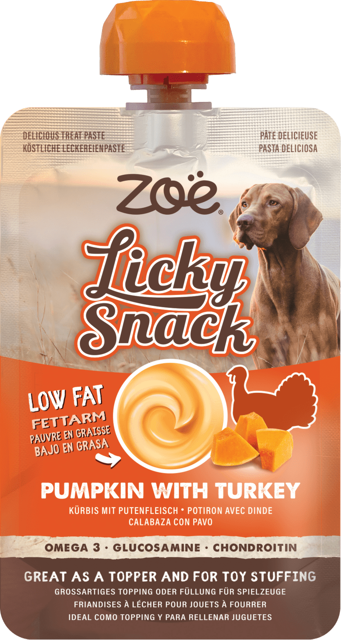 Lízací pamlsek Zoë Licky Snack s dýní a krůtím masem 85 g