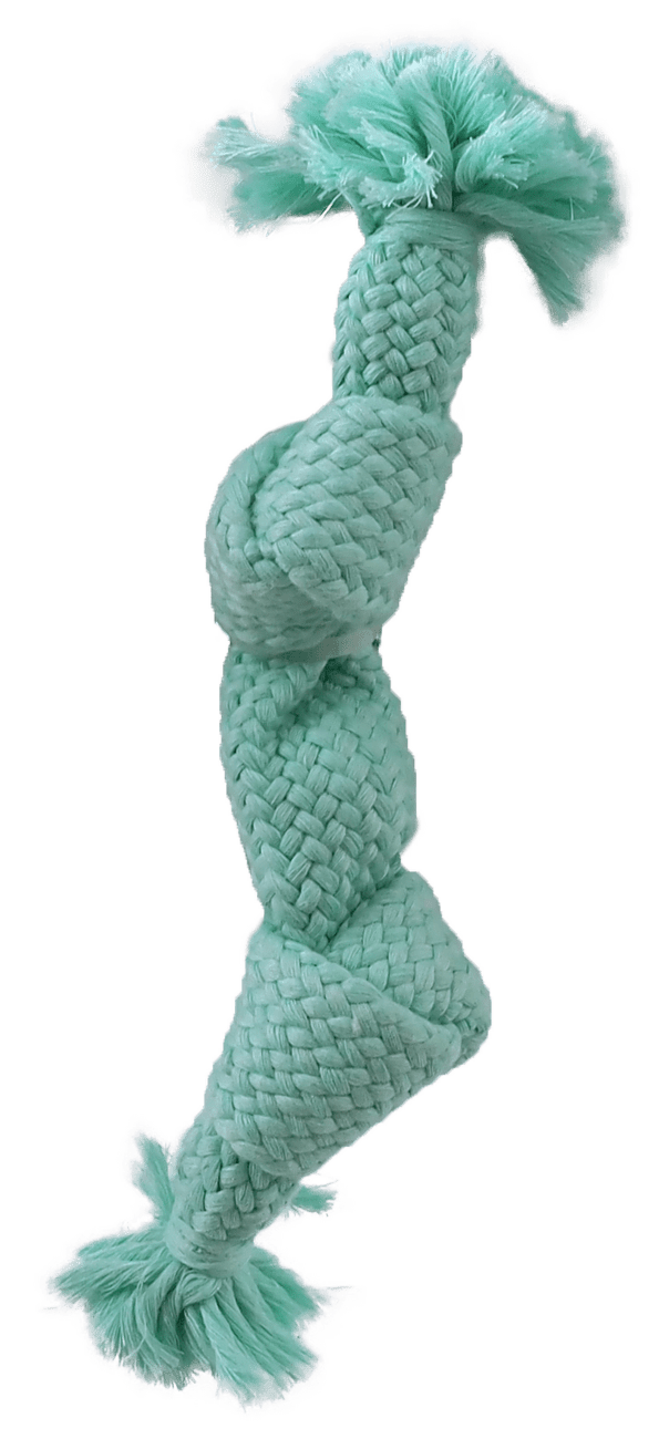 Dog Fantasy uzol pískací 2 knoty 22cm modrý