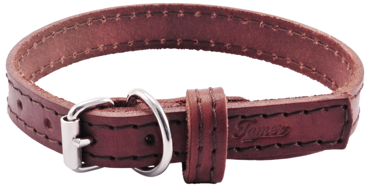 Kožený obojek Tamer 1,4cm/35cm hnědý