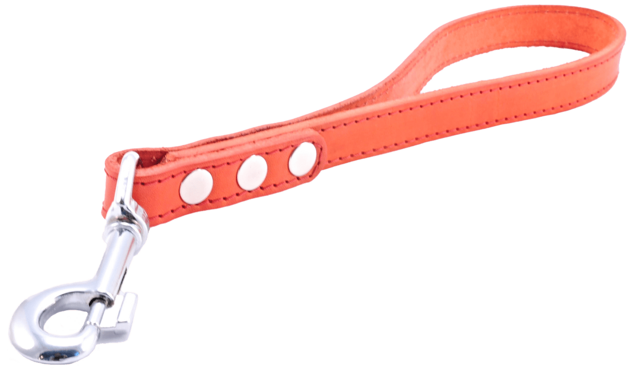 Kožená ručka Tamer 35cm červená