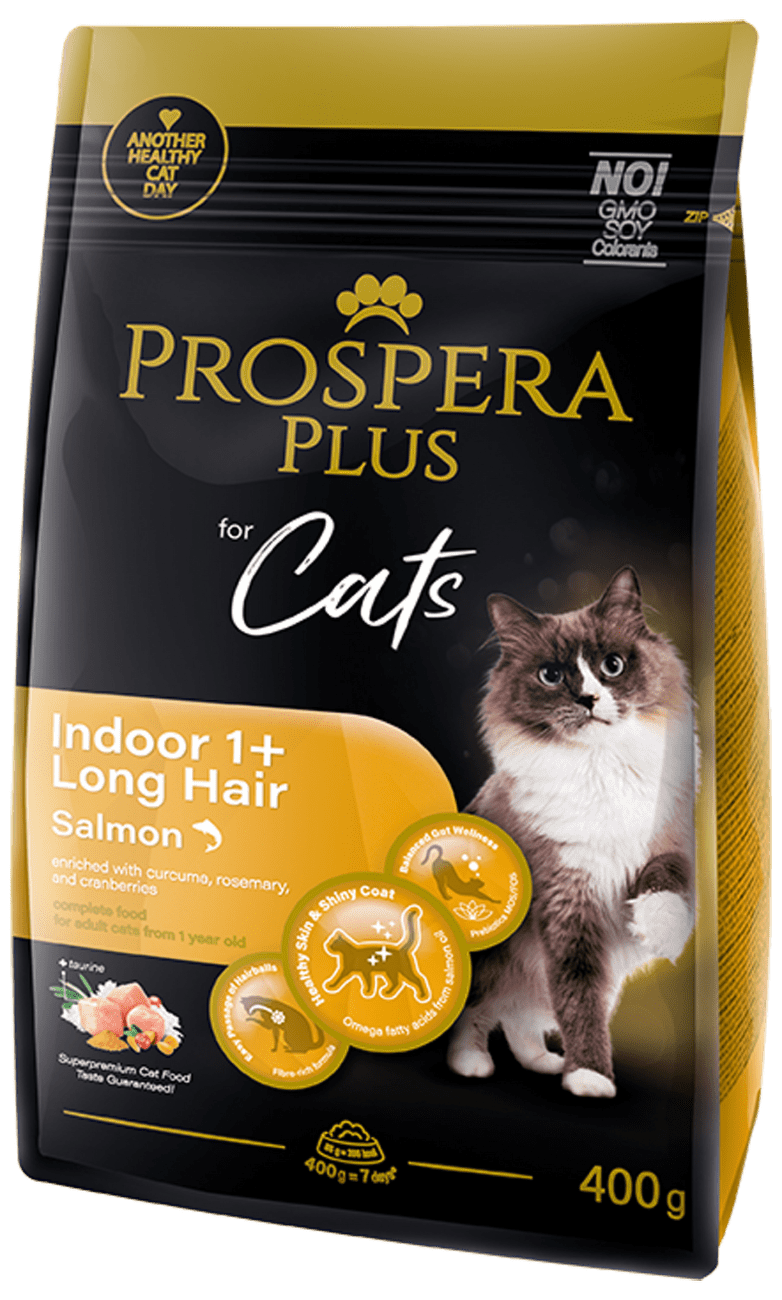 Prospera Plus Indoor 1+ Salmon Long Hair 0,4kg