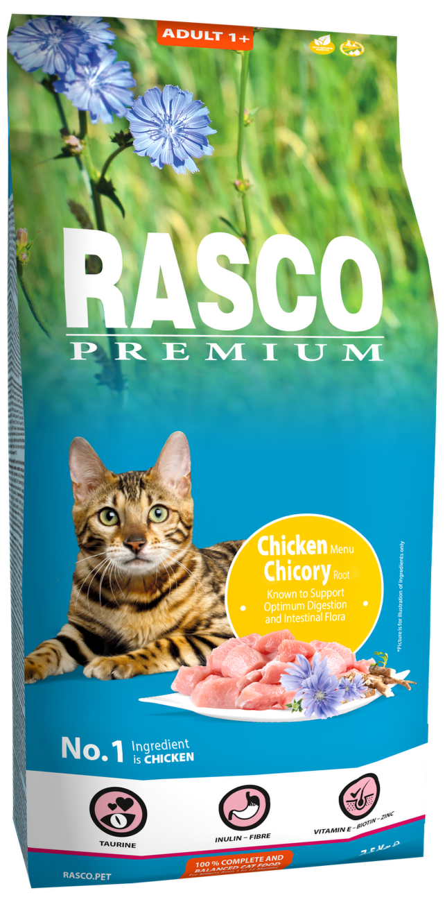 Rasco Premium Cat Adult kura a čakanka 7,5 kg