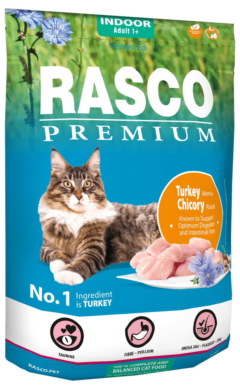 Rasco Premium Cat Indoor morka a čakanka 400 g