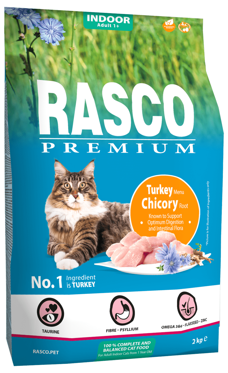 Rasco Premium Cat Indoor morka a čakanka 2 kg