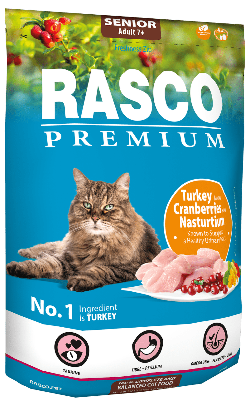 Rasco Premium Cat Senior morka s brusnicami kapucínkou 400 g
