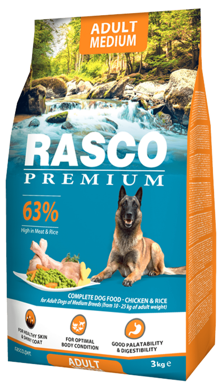 Rasco Premium dog granuly Adult Medium 3 kg
