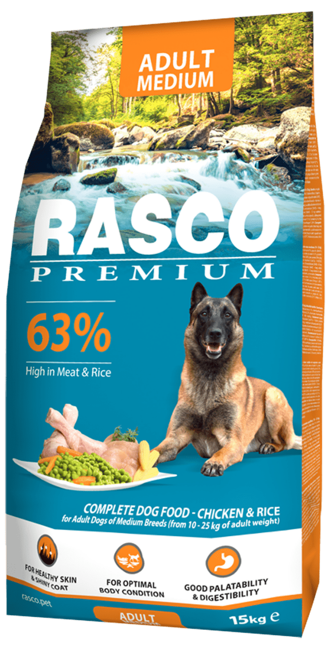 Rasco Premium dog granuly Adult Medium 15 kg