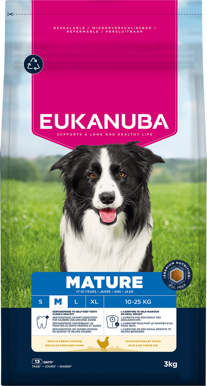 Krmivo Eukanuba Mature Medium s kuracím 3kg