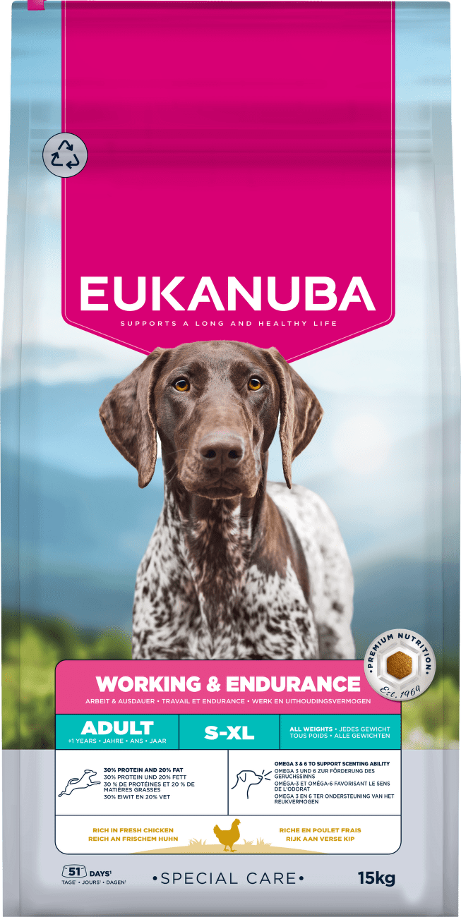 Krmivo Eukanuba Special Care Adult Working a Endurance 15 kg