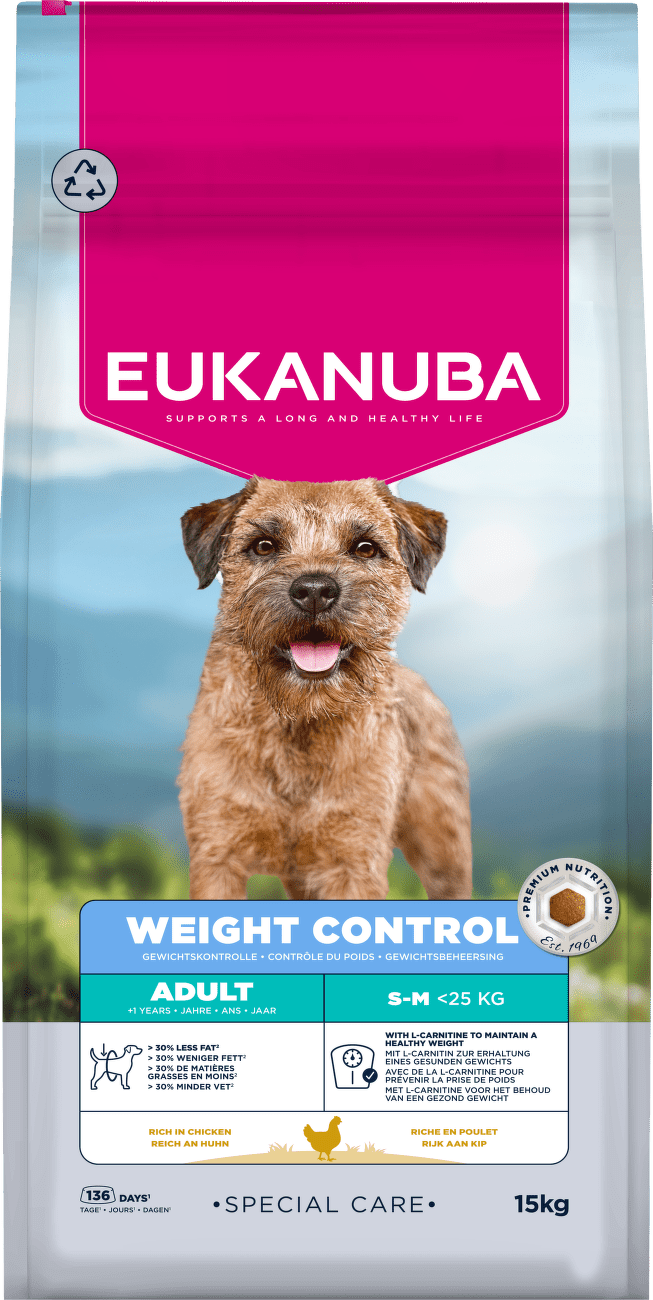 Krmivo Eukanuba Special Care Weight Control Adult Small a Medium 15 kg