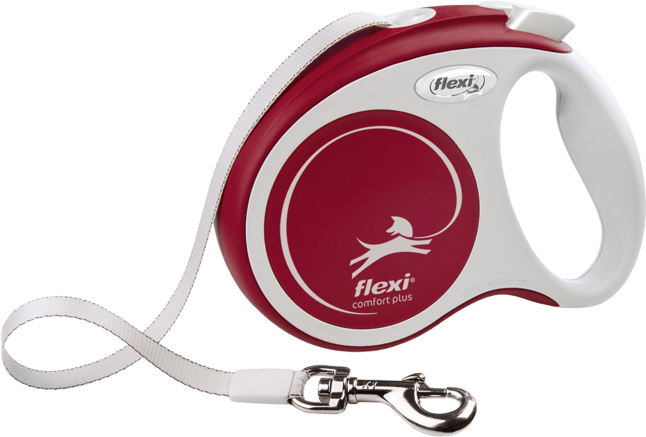 Navíjecí vodítko Flexi Comfort Plus Tape XS 3 m červené