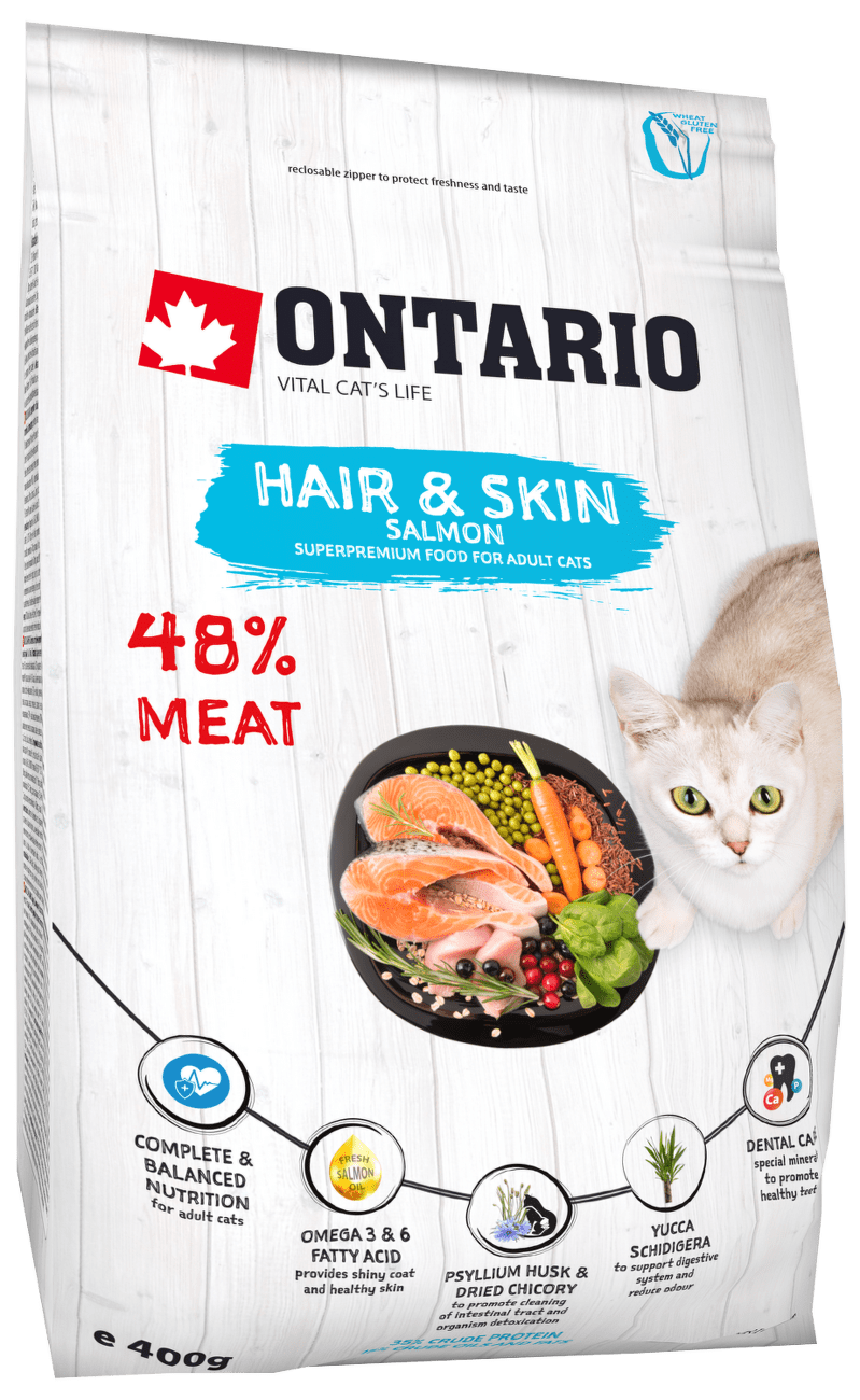 Ontario Cat Hair & Skin 0,4kg