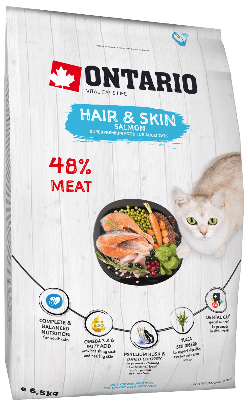 Ontario Cat Hair & Skin 6,5kg