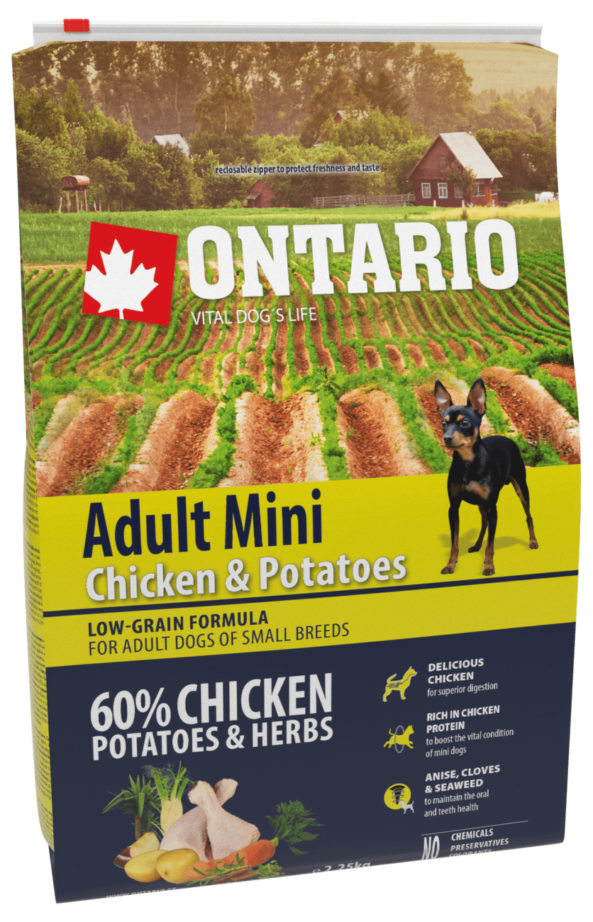 Ontario granuly Adult Mini kura a zemiaky 2,25 kg