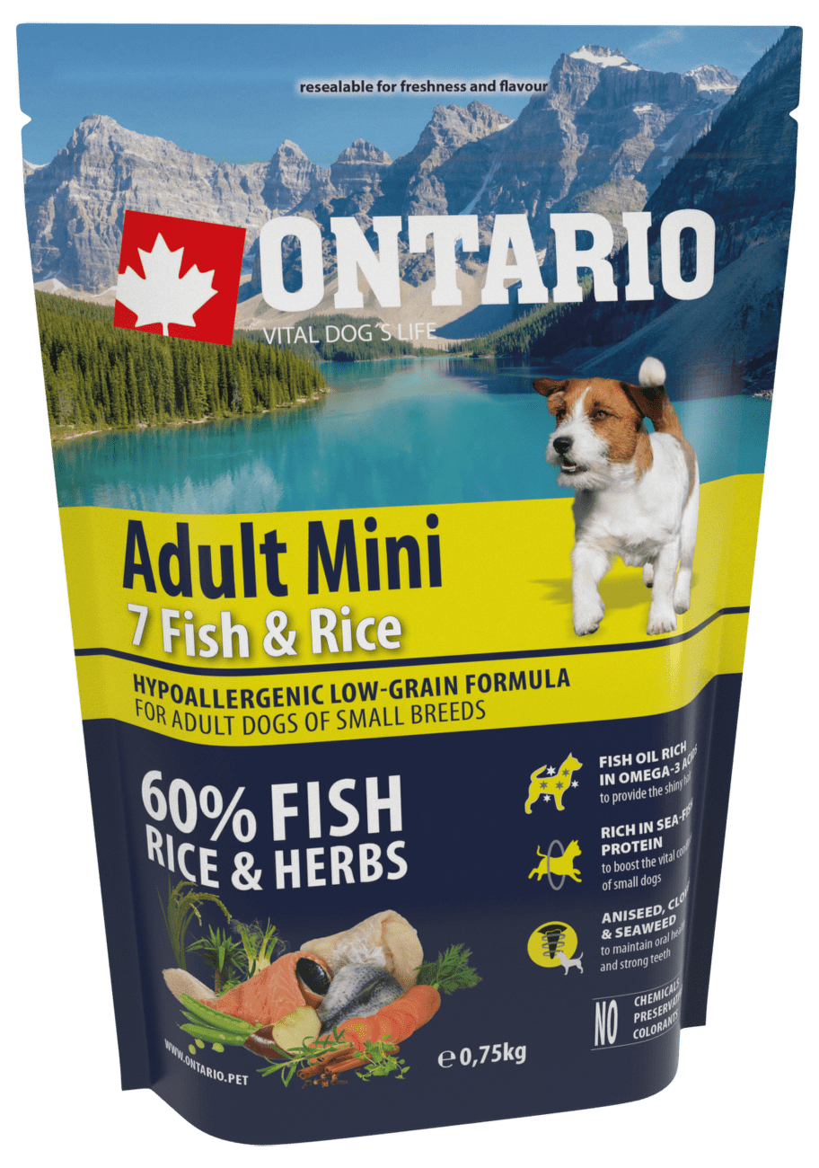 Ontario granuly Adult Mini ryba a ryža 0,75 kg