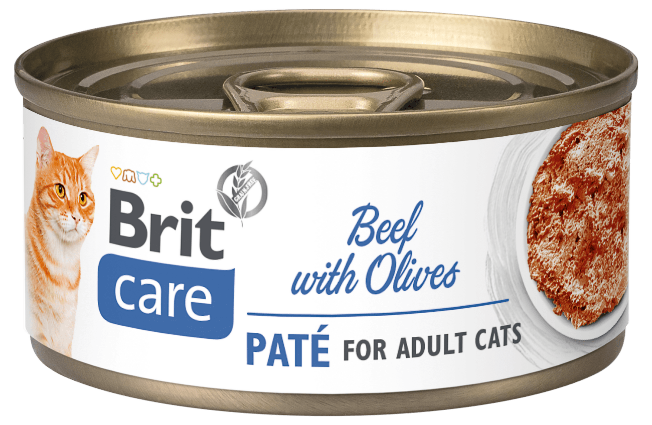 Konzerva Brit Care Cat Beef Paté with Olives 70g
