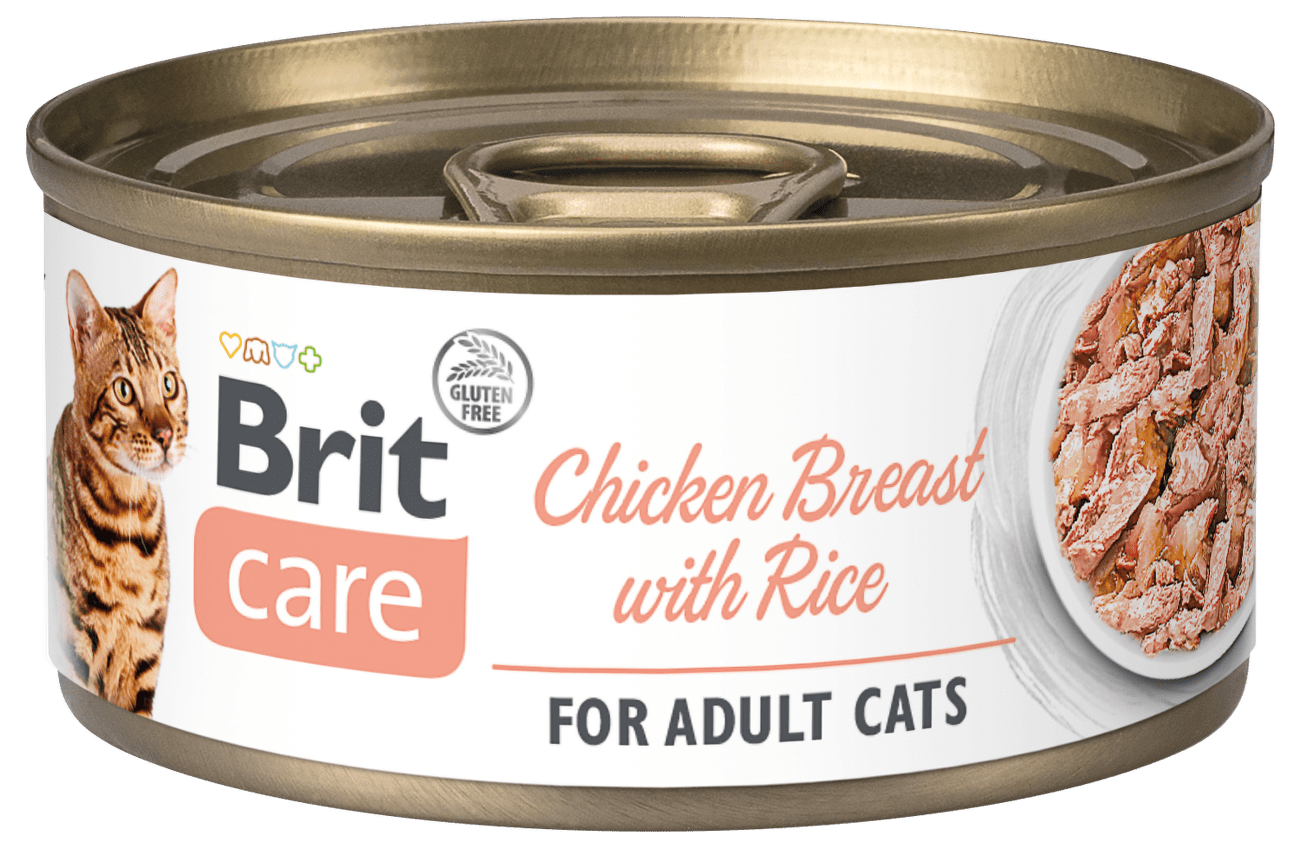 Konzerva Brit Care Cat Chicken Breast with Rice 70g