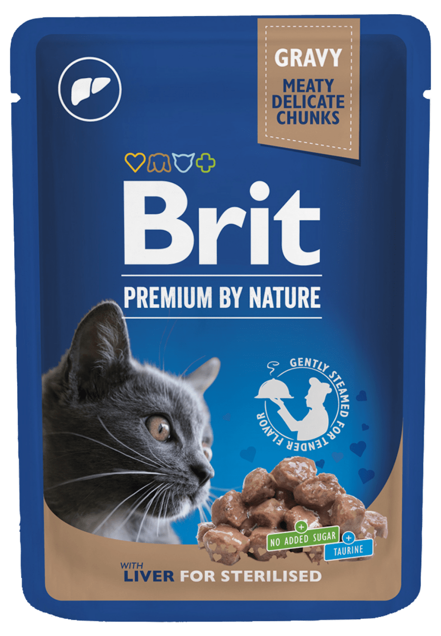 Kapsička Brit Premium Sterilised Liver 100g