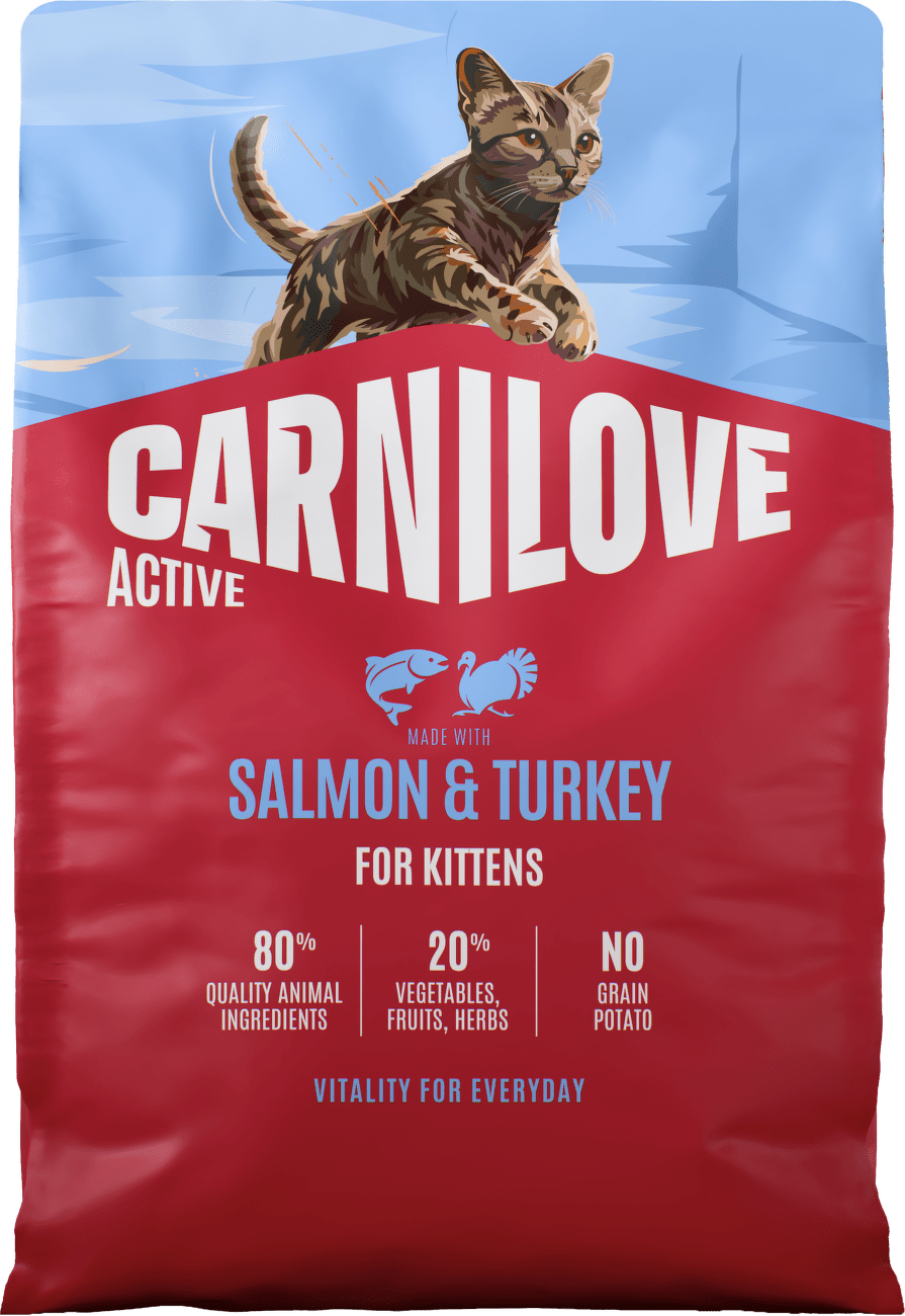 Granule CARNILOVE Active pro koťata losos a krůta 2 kg