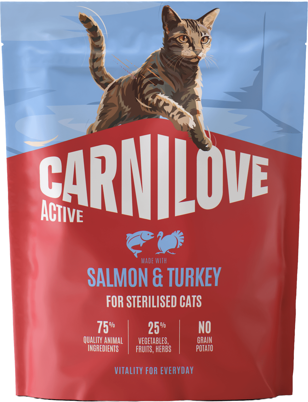 Granule CARNILOVE Active pro sterilizované kočky losos a krůta 400 g
