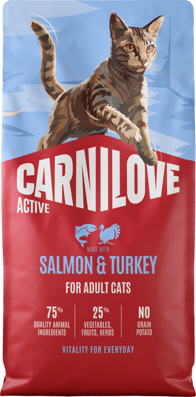 Granule CARNILOVE Active pro dospělé kočky losos a krůta 6 kg