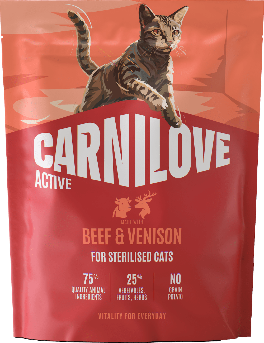 Granule CARNILOVE Active pro sterilizované kočky hovězí a zvěřina 400 g