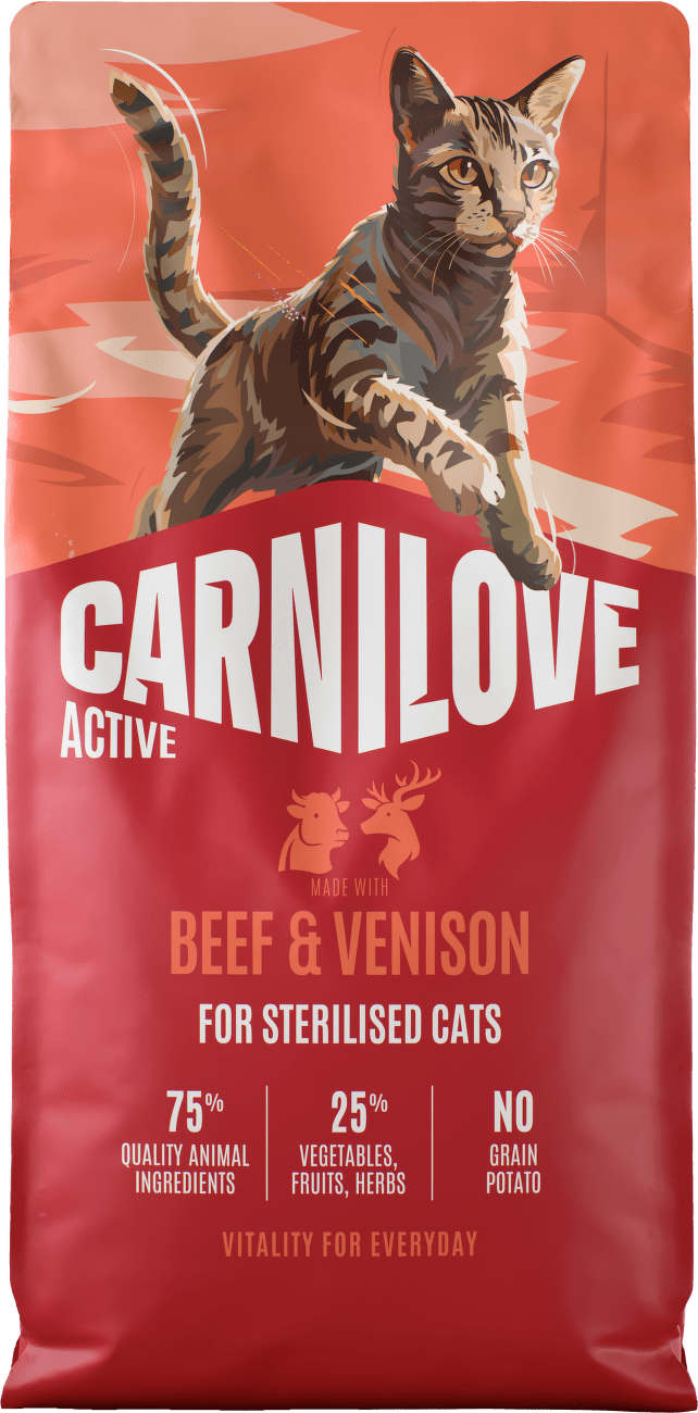 Granule CARNILOVE Active pro sterilizované kočky hovězí a zvěřina 6 kg