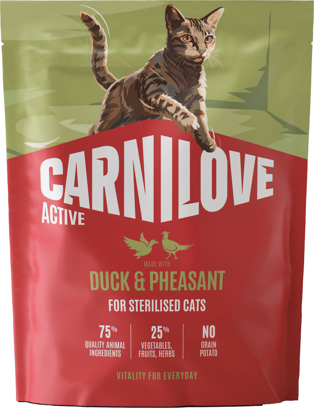 Granule CARNILOVE Active pro sterilizované kočky kachna a bažant 400 g