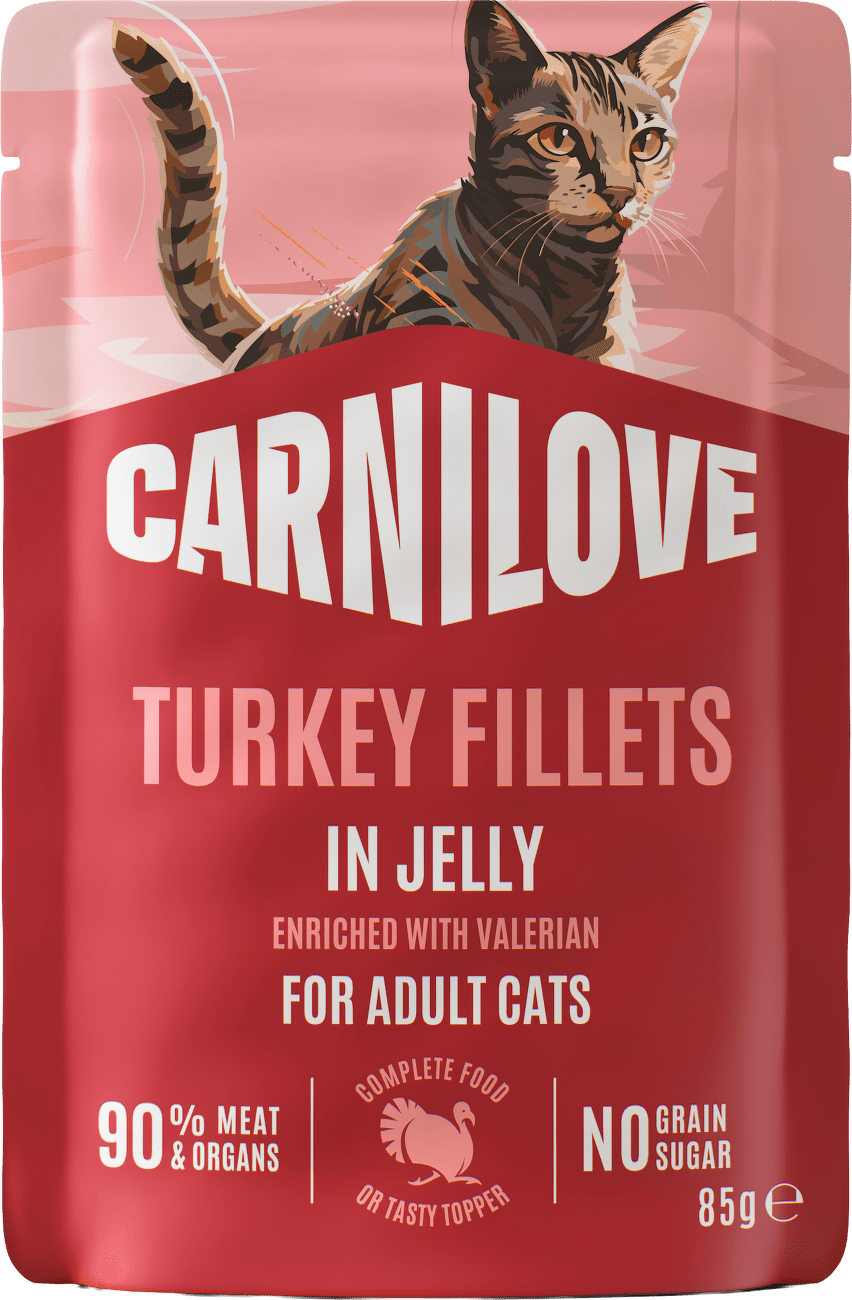 Kapsička CARNILOVE pro dospělé kočky krůta s kozlíkem lékařským v želé 85 g