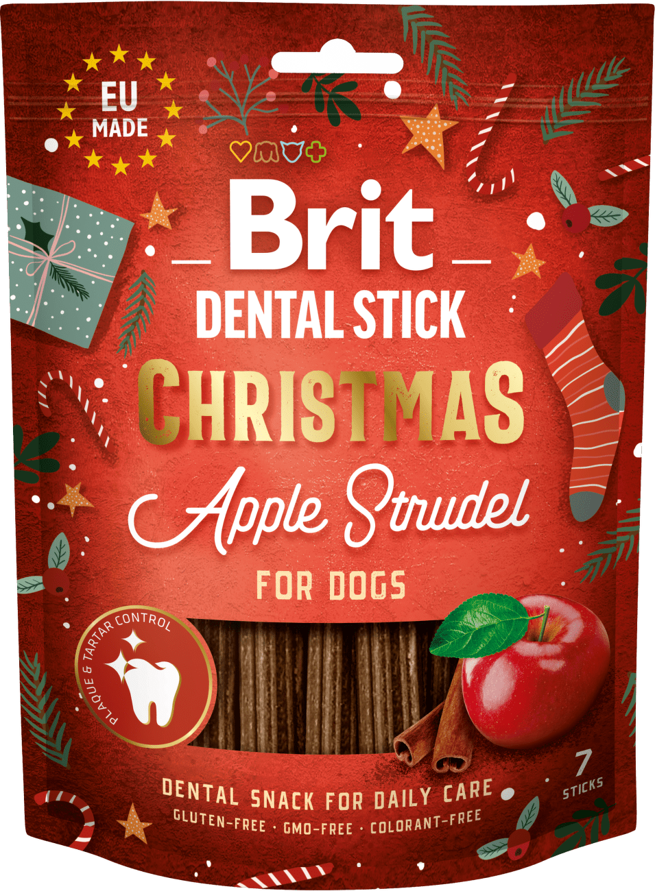 Brit Care Dog Christmas Dental Snack jablečný závin 250g
