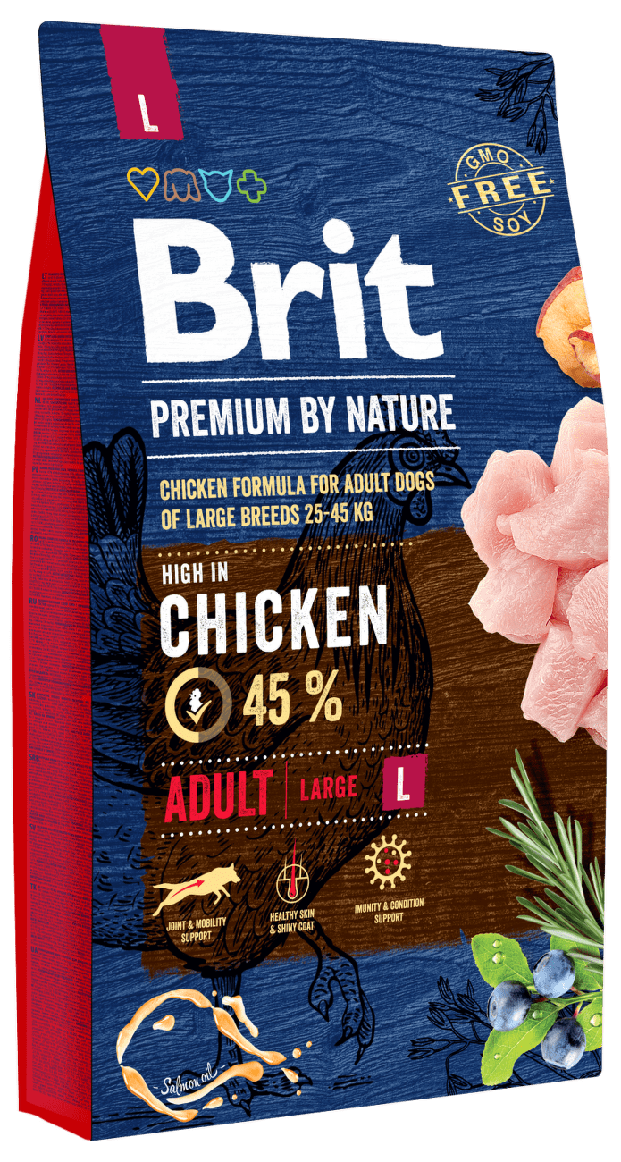 Brit Premium by Nature granuly Adult L kura 8 kg