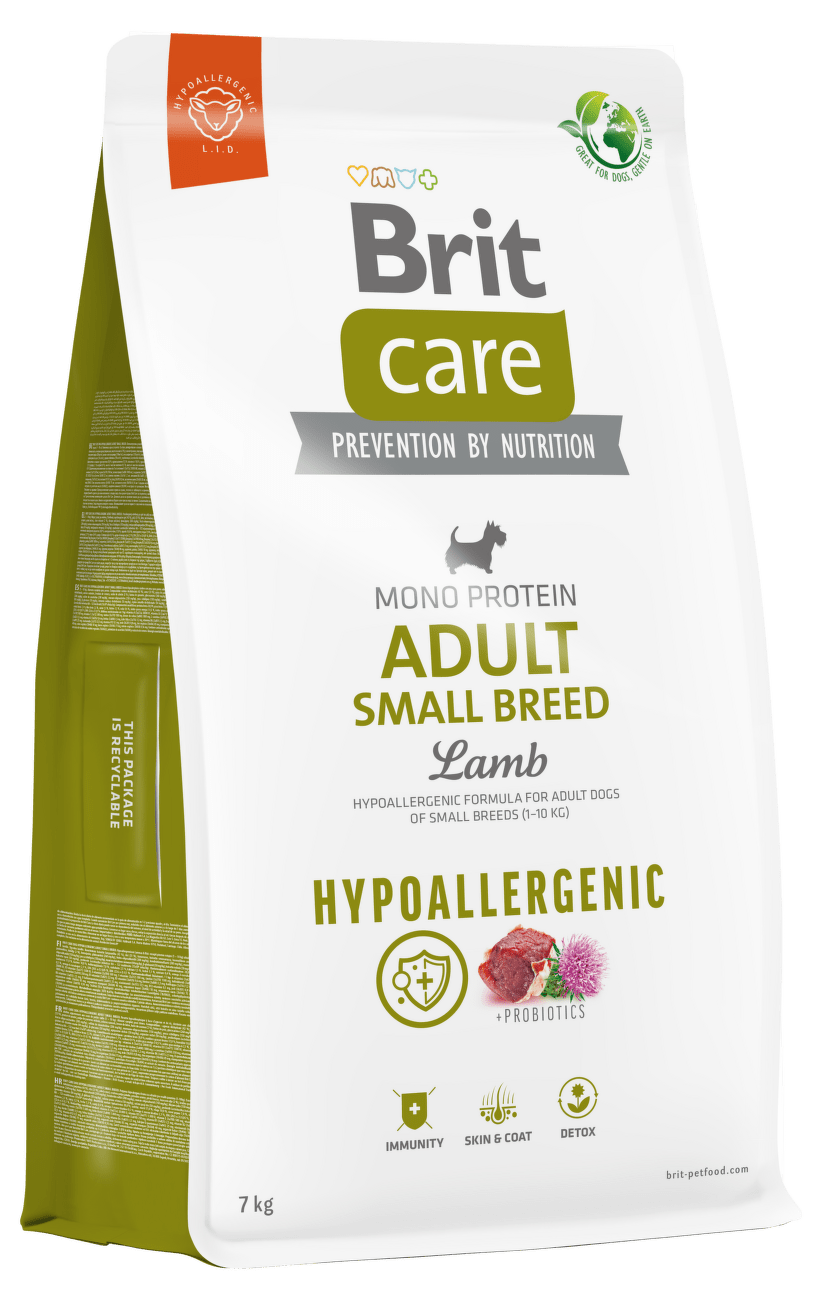 Brit Care dog HA Adult small  jahňa a ryža 7 kg