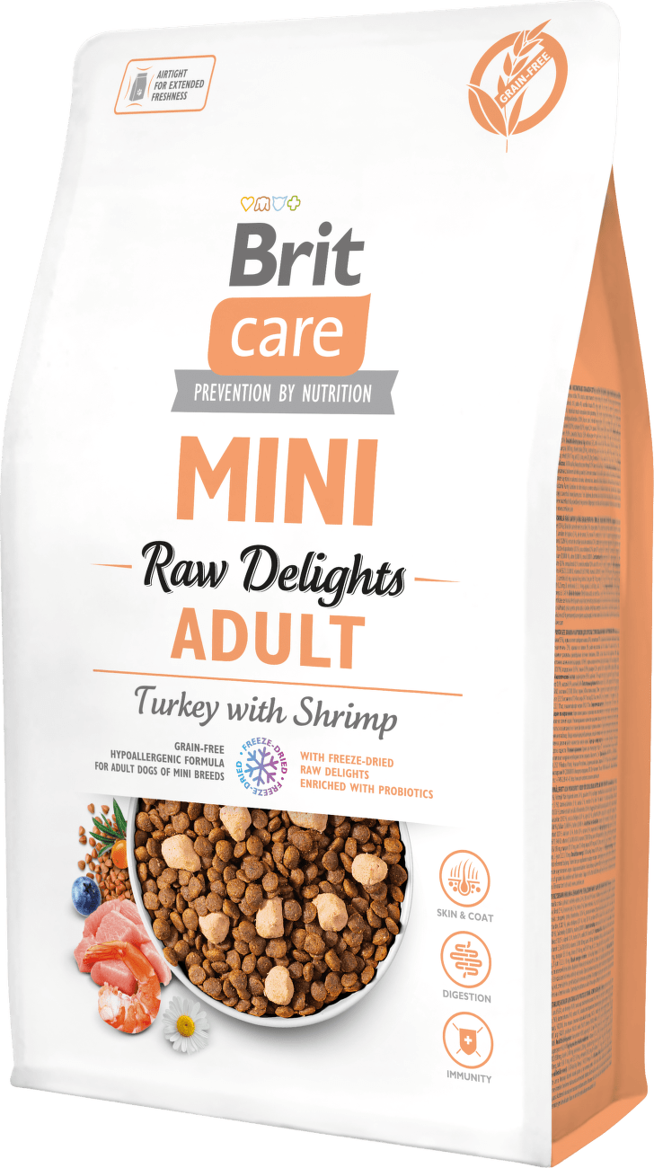 Granuly Brit Care Mini FD Raw Delights moriak s krevetami 2 kg